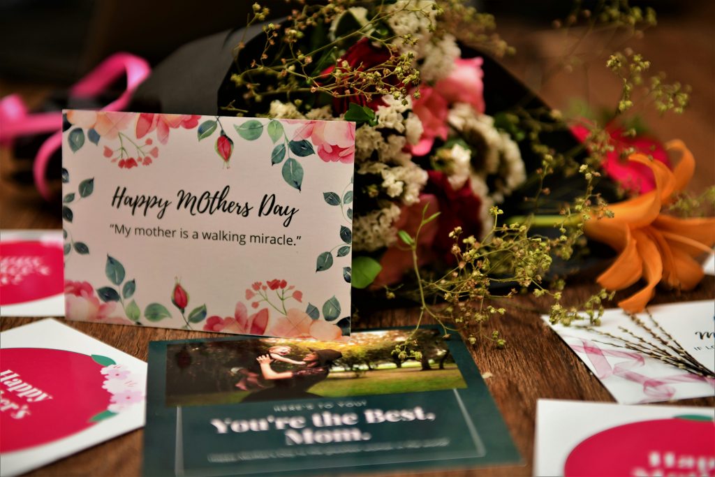some mother's day cards and flowers (mother's day grief)